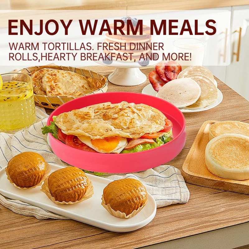 vivicreate 2 pcs pack Tortilla Warmer, Tortilla Servers, Pancake Keeper,tortillas
