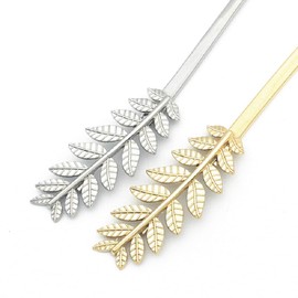 SILKSELECT Pack of 2 Curtain Tiebacks Curtain Clip Curtain Holder Alloy Curtain Holder for Curtains (Silver Leaves)