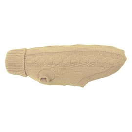 Cable Knit Sweater For Dogs, Black, 35cm