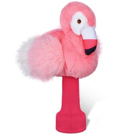 Mytag Flamingo Headcover Character Driver Cover Driver Headcover Cartoon Golf Club Cover Animal Headcover White