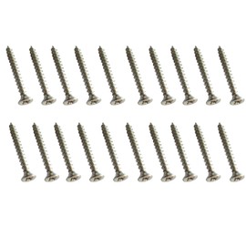 M4.5 x 30mm Door Hinge Chrome Screws Replacement (Pack of 20)