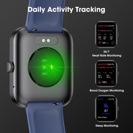 Kummel Smart Watch 45mm, AMOLED Fitness Watch with Heart Rate/Sleep Monitor Steps Calories Counter, IP68 Waterproof Activity Tracker Compatible with Android iOS