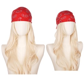 Wuliim 22" Cotton Bandana, Super Soft Premium Head Wrap Neck Scarf, Multi-purpose Scarf Protective Coverage for Women & Men (True Red)