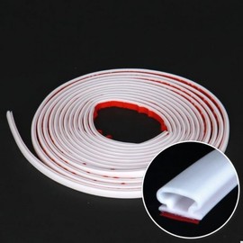 White 6m Entry Door Gap Rubber Seal - Soundproof, Windproof, Odor Blocking, Insulation Draft Stopper