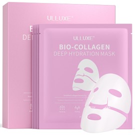 Deep Collagen Face Mask, Moisturising Hydrogel Face Mask Overnight with Low Molecular Collagen for Elasticity Firming Lifting Pore Reduction, Korean Beauty Favourite
