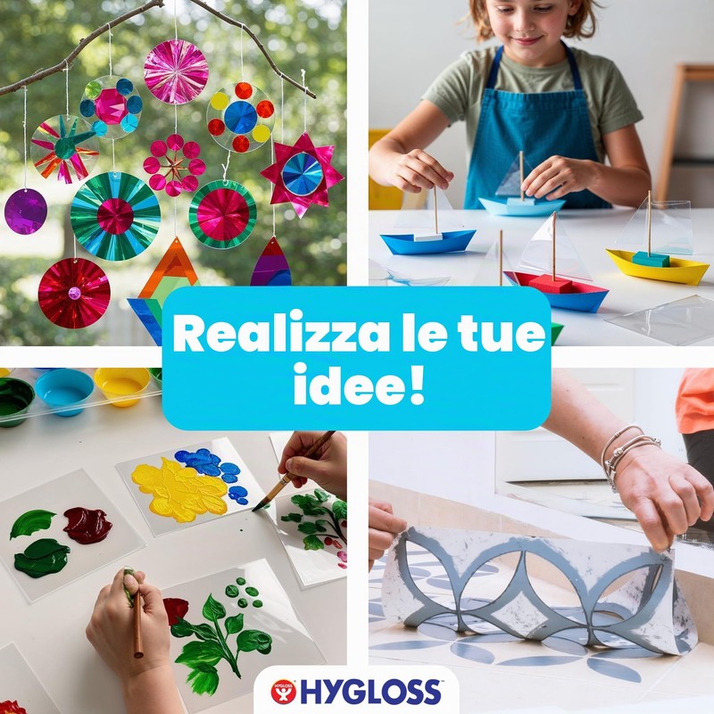 Hygloss Fogli di acetato per artigianato, pellicola trasparente per proiettori,
