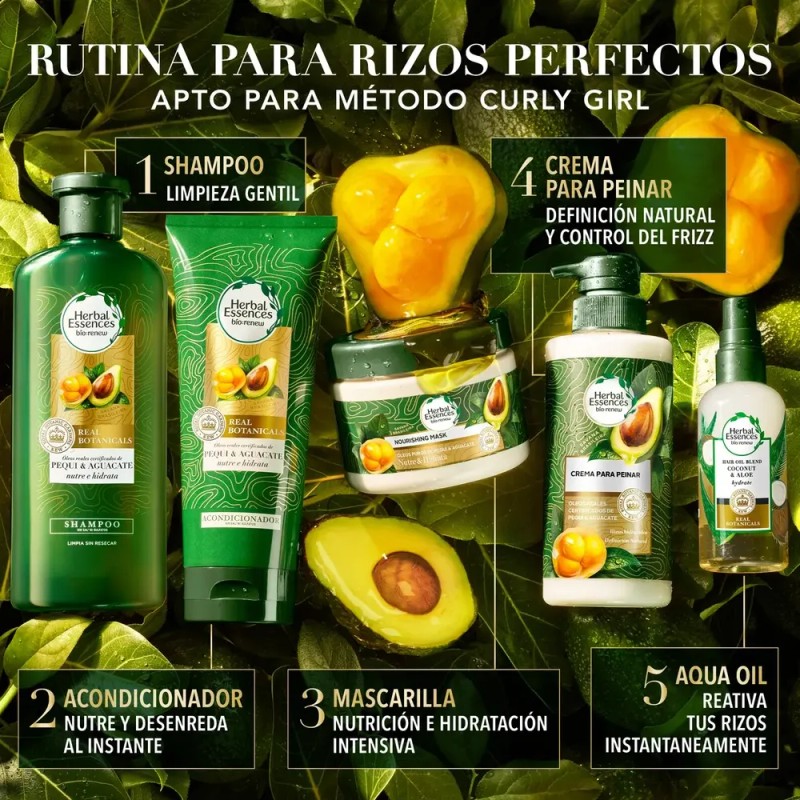 Crema para Peinar Herbal Essences Bio:Renew Pequi & Aguacate 300