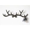 KiaoTime l Vintage 14" Rustic Cast Iron Deer Antlers Wall