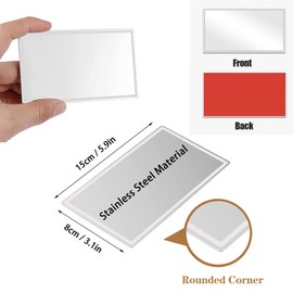 Stainless Steel Car Sun Visor Vanity Mirror, Unbreakable Rear View Sun-Shading Cosmetic Mirror