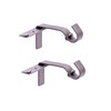 Kenney Fast Fit 5/8" No Measure Curtain Rod Brackets, Pewter