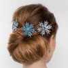 OIIKI 6pcs Large Snowflake Hair Clips for Women, 2,36in, Blue