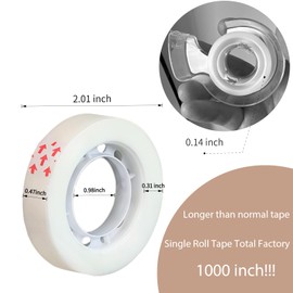 Replacement Tape and Dispenser，Magic Tape Numerous Applications, Invisible, Clear Tape Engineered for Repairing, 3/4 x 1000 Inches (3 Dispensers 6 Tapes)