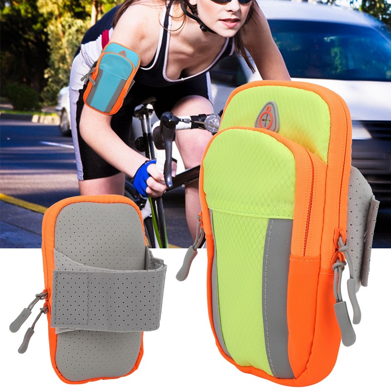 Nylon Mobile Phone Arm Bag Multipocket Men and Women for