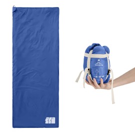 Warm Weather Sleeping Bag - Portable, Waterproof, Compact Lightweight, Comfort with Compression Sack - Great for Outdoor Camping, Backpacking & Hiking - 1.49lb 75" L x 30" W Fits Kids and Adults