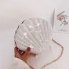 ANKOMINA Glitter Sequin Small Shell Shape Shoulder Handbags Phone Money