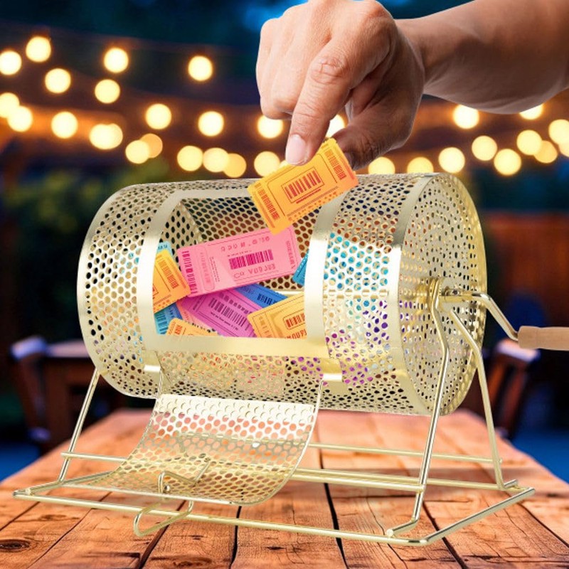 Raffle Ticket Drum - Ticket Spinner Holds Up to 2500
