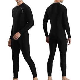 OMGear Diving Skin for Male Spandex Full Body Rash Guard One Piece Swimwear for Swimming Kayaking Surfing Snorkeling Diving Rafting(MenBlack03,3XL)