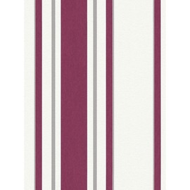 CONCORD WALLCOVERINGS ™ Textured Wallpaper Stripes Plain, Burgundy White Gray, 21 in x 33 Ft (56 sq. ft), 940853