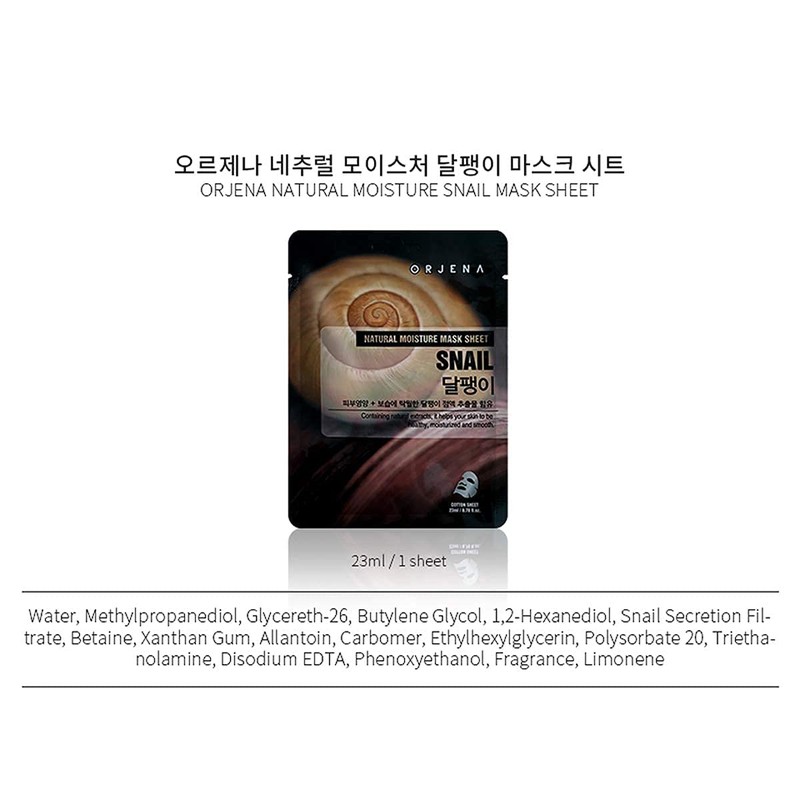Orjena Natural Moisture Snail Mask Sheet 10pcs