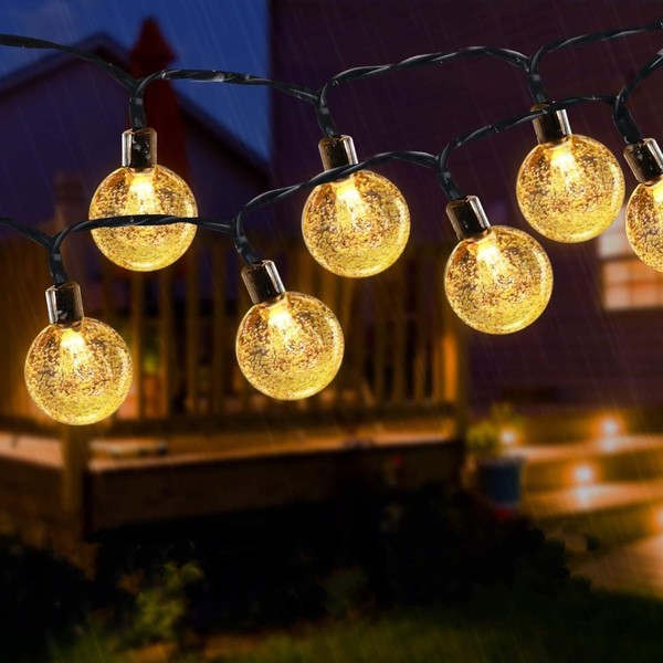 Solar String Lights Outdoor,50LED Solar Waterproof String Lights,8 Mode 7M/24Ft