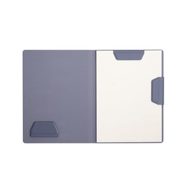 LHiDS Magnetic Business Portfolio Lite Resume Padfolio Organizer with Clipboard, Paper Clip, Writing Pad, Pen/Card Holder, Magnetic Closure for Work, School and More (Midnight Blue, A4/Letter)