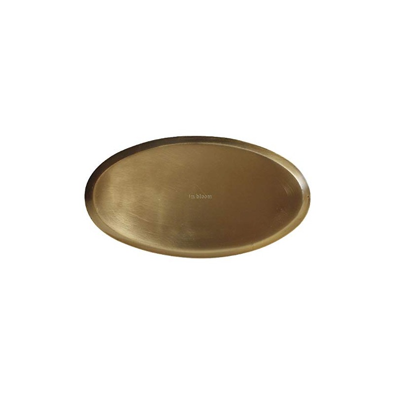 creer Cash Tray, Coin Tray, Metal, In-Bloom, Oval Tray (Large)