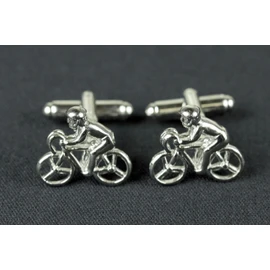 Miniblings Fahrrad Biker Fahrradfahrer Manschettenknöpfe - Handmade I Manschettenknopf Cufflinks Hemdknöpfe I schöne Holzbox inklusive - Fahrrad Biker Fahrradfahrer