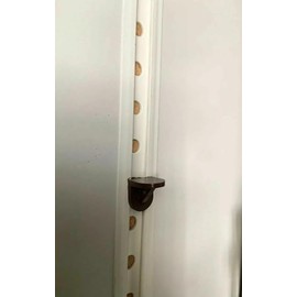 Twist-in Shelf Support Pins (8 Pack) for Kitchen Cabinets, Bookcases, Shelves Black