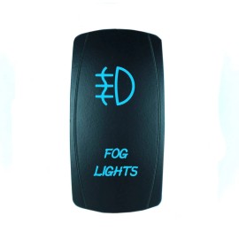 Unbranded Amarine-made Laser Rocker Switch 20A 12v On/Off LED Light HORN/ZOMBIE/FO - FogL-Blue-OnOff-3P