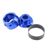 Qiilu Motorcycle Fork Carbon Frame Sliders Crash Protection, blue