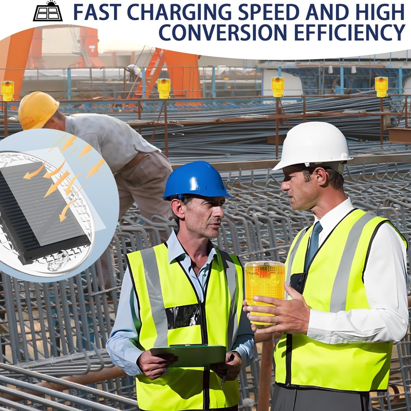 QXMH Solar Strobe Warning Light - Bright 360 Degree Solar