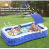 OEVES Inflatable Swimming Pool for Kids and Adults Full-Sized Family