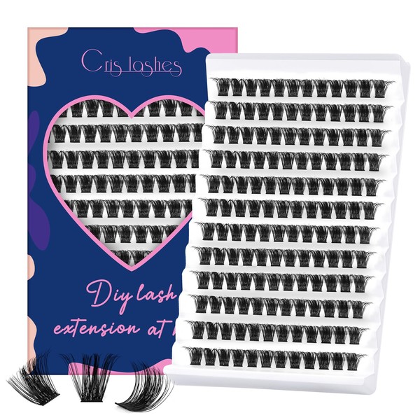 Lash Clusters 144 Pcs, Crislashes Cluster Lashes D Curl 18mm