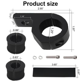 UFsenten Aluminum Alloy LED Light Bar Clamp Mount Set for 0.75", 1", 1.25" Bullbar Roof Rack Roll Cage Horizontal Bar Clamp Mounting Kit for Motorcycle SUV (8pcs 0.63“-1.25" Clamp Kit)