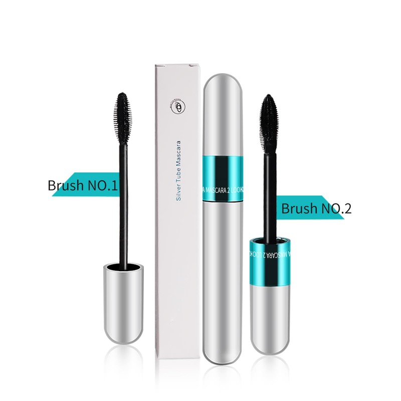 2 Pack 2 in 1 for Mascara 5x Longer Washable,