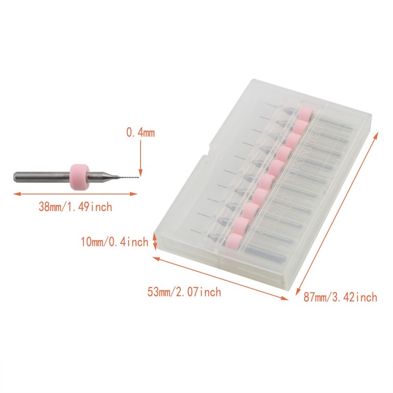 DGZZI 10PCS Drill Bits 10x0.4mm Printer Nozzle Cleaning Kit Drill