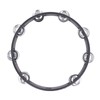 Handheld Tambourine 10 Inch Double Layer Bell Piece Solid Wood