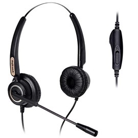 Volume and Mute Switch Headphone Office Binaural Headset with Microphone RJ9 Plug Only for Cisco IP Phones 794X 796X 797X 69XX Series and 8811,8841,8851,8861,8941,8945,8961,9951,9971 etc