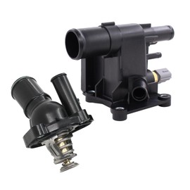 DooFig Thermostat Housing and Engine Coolant Water Outlet w/Sensor Set for Mazda 3 2007-2013 5 2012-2014 6 2009-2013 CX-7 2010-2012