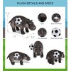 DolliBu Wild Collection Hippo Stuffed Animal with Soccer Ball Plush