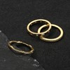 Kakonia 3PCS 14K Gold Plated Rings CZ Stacking Rings for