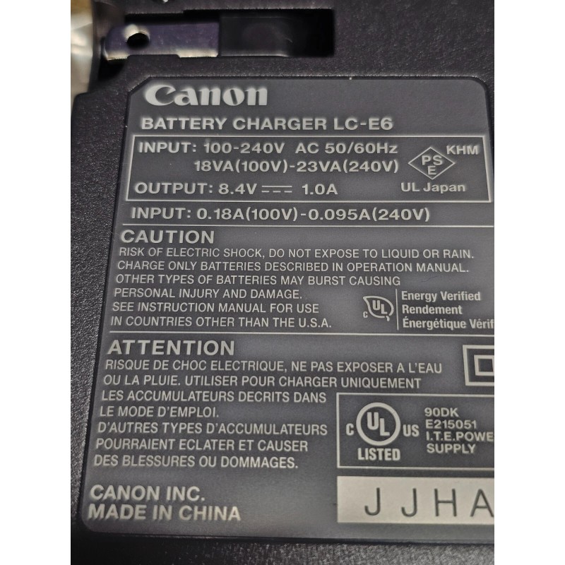 Canon Battery Wall Charger LC-E6 LP E6N EOS 80D 6