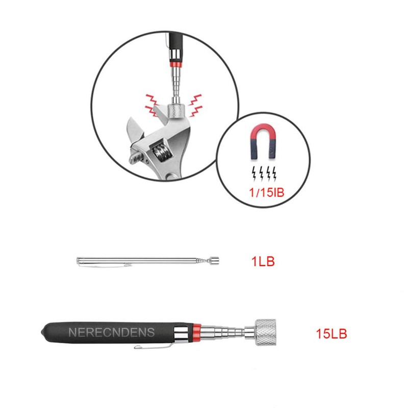 3 Pack Pick-up Tool Set - Extendable Magnetic Pick Up