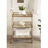 Kate and Laurel Ketia Glam Metal Bar Cart, 23 x