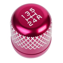 Auto Dynasty Aluminum Netted Style 5-Speed Manual Transmission Stick Shift Knob, Universal Fit, Pink