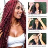 Belaved Human Braiding Hair Burgundy Red for Boho Braids Water