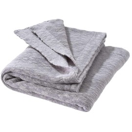 Disana Linen Summer Blanket | Organic Cotton Cooling Organic Linen | Spring Summer | Baby Toddler Child | Made in Germany | GOTS IVN Certified | Grey Size 80 x 100 cm