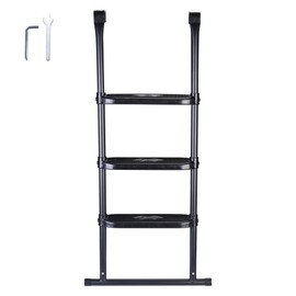 AW Universal 3 Steps Trampoline Ladder with Wide Skid-Proof Steps Fit 15 FT or Larger Trampolines Kid Outdoor