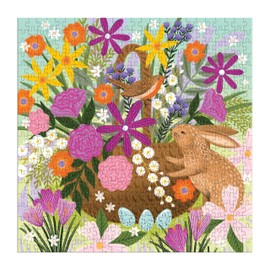 Good Puzzle Co Basket Blooms – 500 Piece Jigsaw Puzzle Featuring Beautiful Artwork of Flower Basket Arrangement for Spring