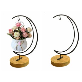 YY YEARCHY Ornament Display Stand Holder Home Wedding Decoration Rack for Hanging Glass Globe Air Plant Flower Pot Stand Iron Pot Hook Stand Terrarium Witch Ball